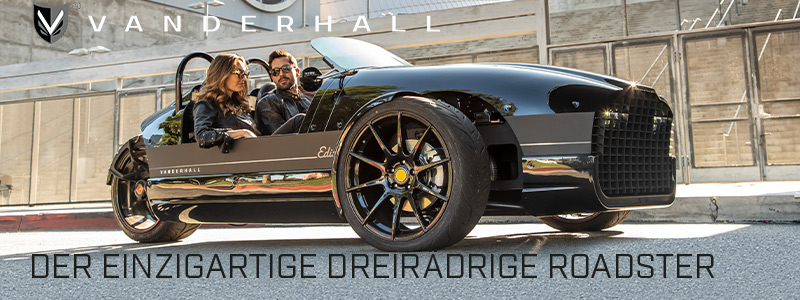 Einzigartiges Fahrerlebnis mit einem Vanderhall Vermietung Vanderhall